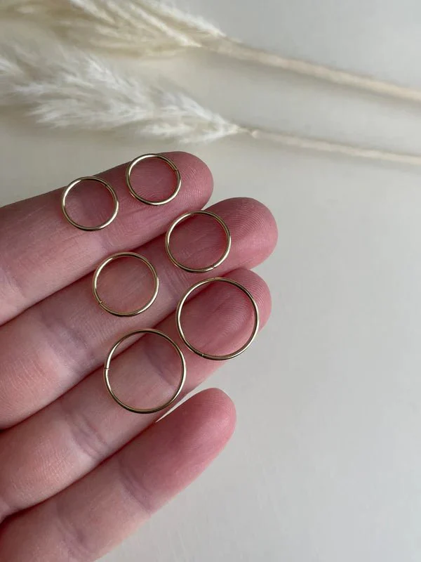 Second Aura 14K Gold-Filled Sleeper Hoops (Multiple Sizes) - Image 2
