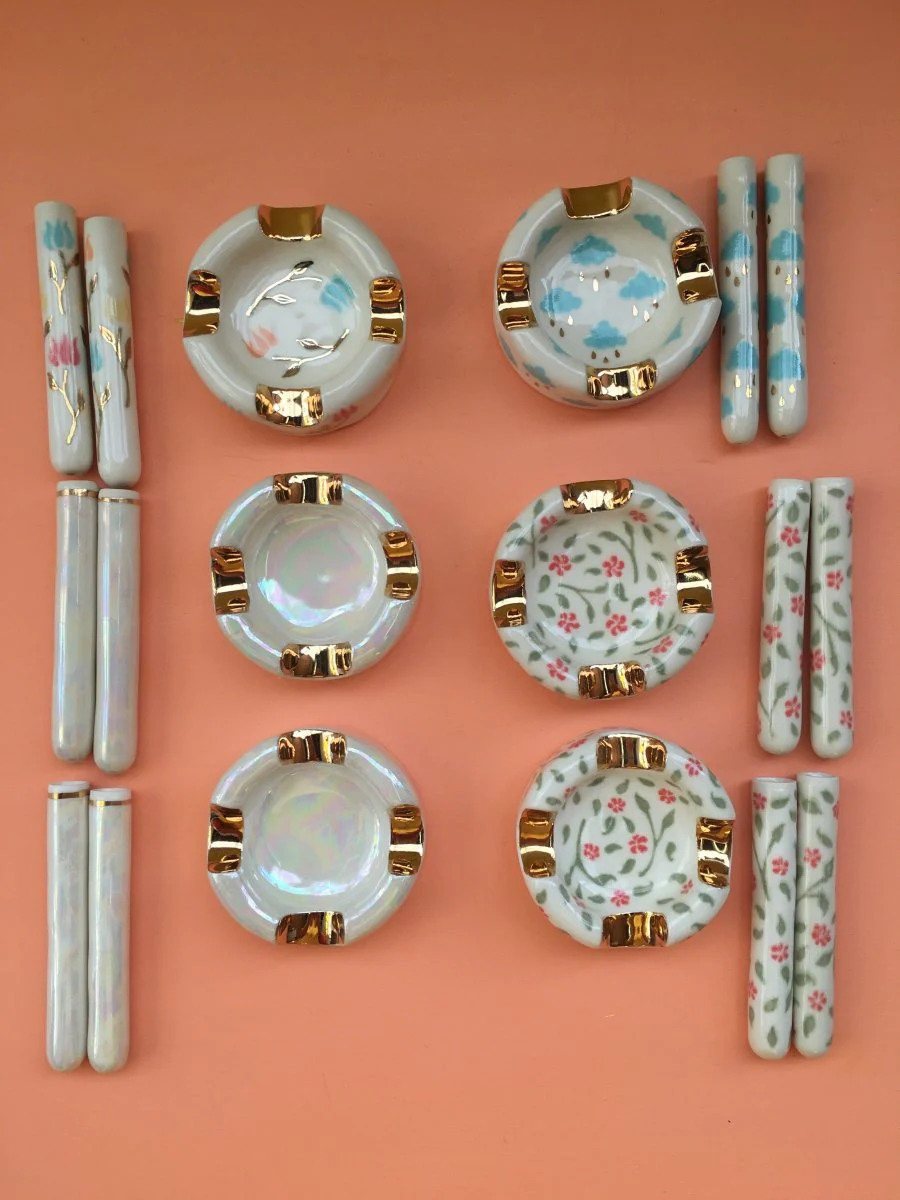 Taylor Made Ceramic Smoke Ware (Ashtrays & Pipes) - Image 2