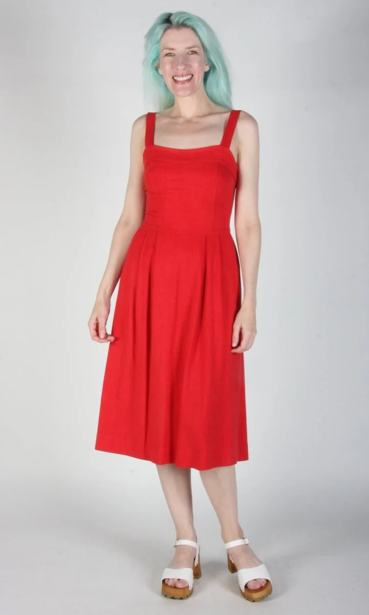 Birds of North America Thornbill Dress - Red (Online Exclusive) - Image 7