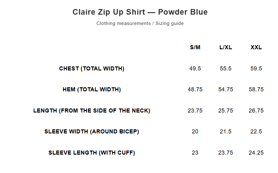 Veri Claire Zip Up Shirt (Powder Blue) - Image 14