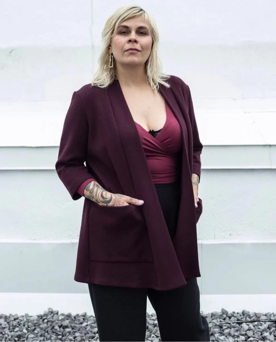 Vintage Victoire Bodybag Cardigan (Burgundy) - S - Image 2