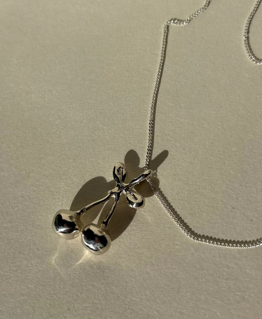 Wild Silver Cherry Necklace - Image 2