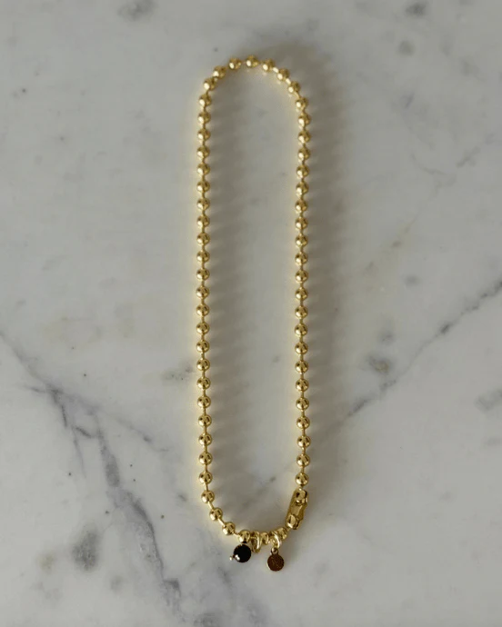 WILYMI Isola Tourmaline & Gold Sphere Necklace - Image 5